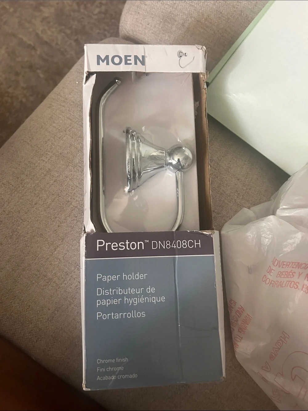 Moen Preston Collection Chrome Single Post Toilet Paper Holder